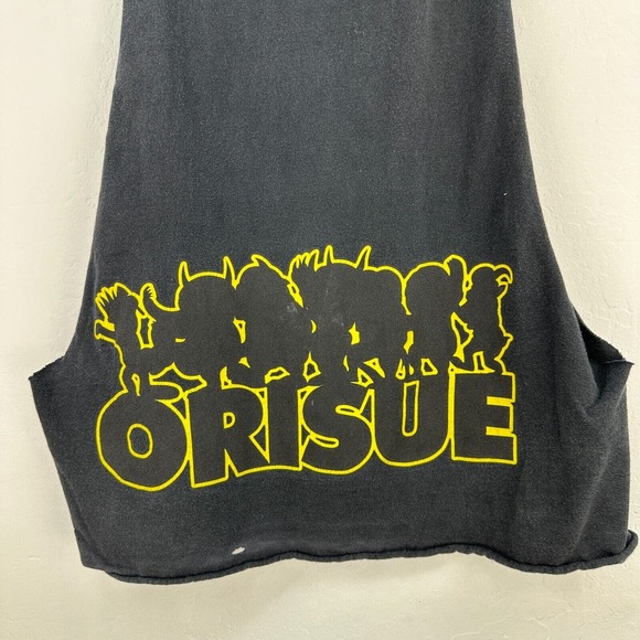 Orisue‎ Muscle Tee Mens M Black Yellow 100% Cotton The Party Crashers Graphic - Picture 4 of 9